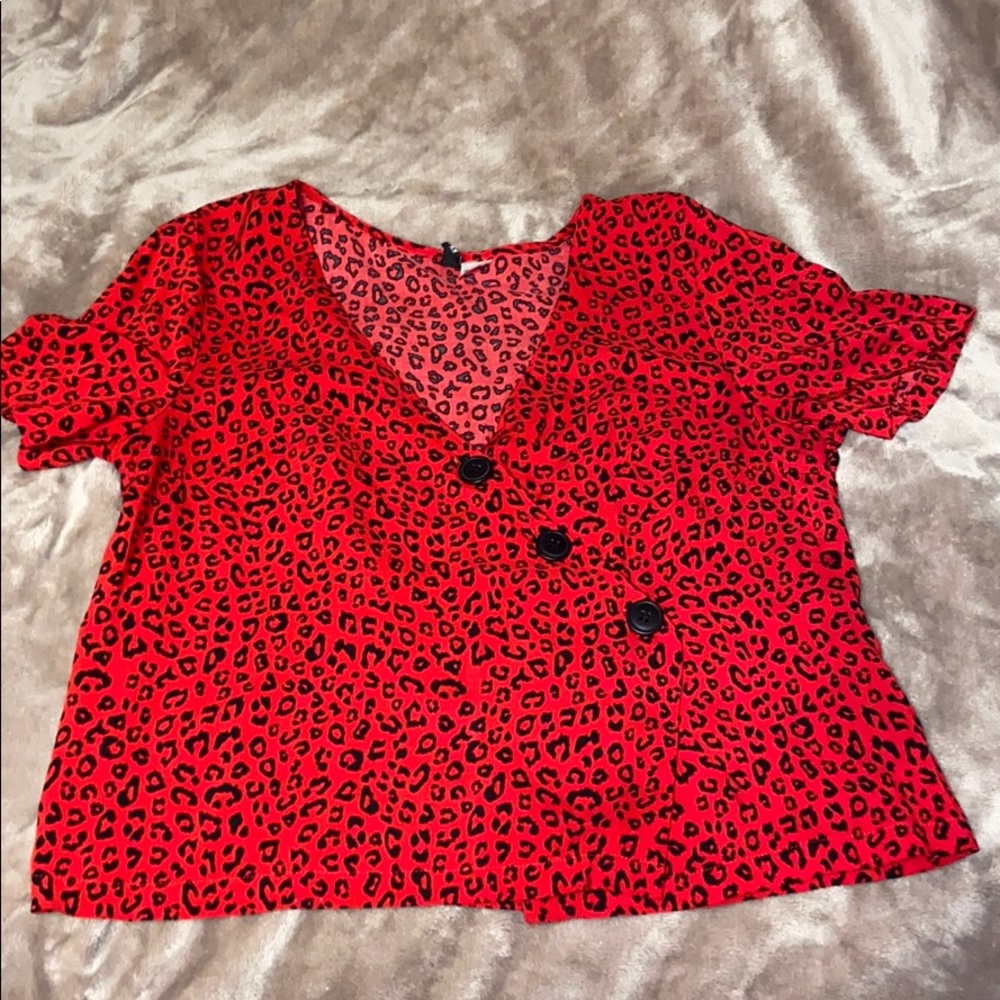 Cheetah Print Blouse